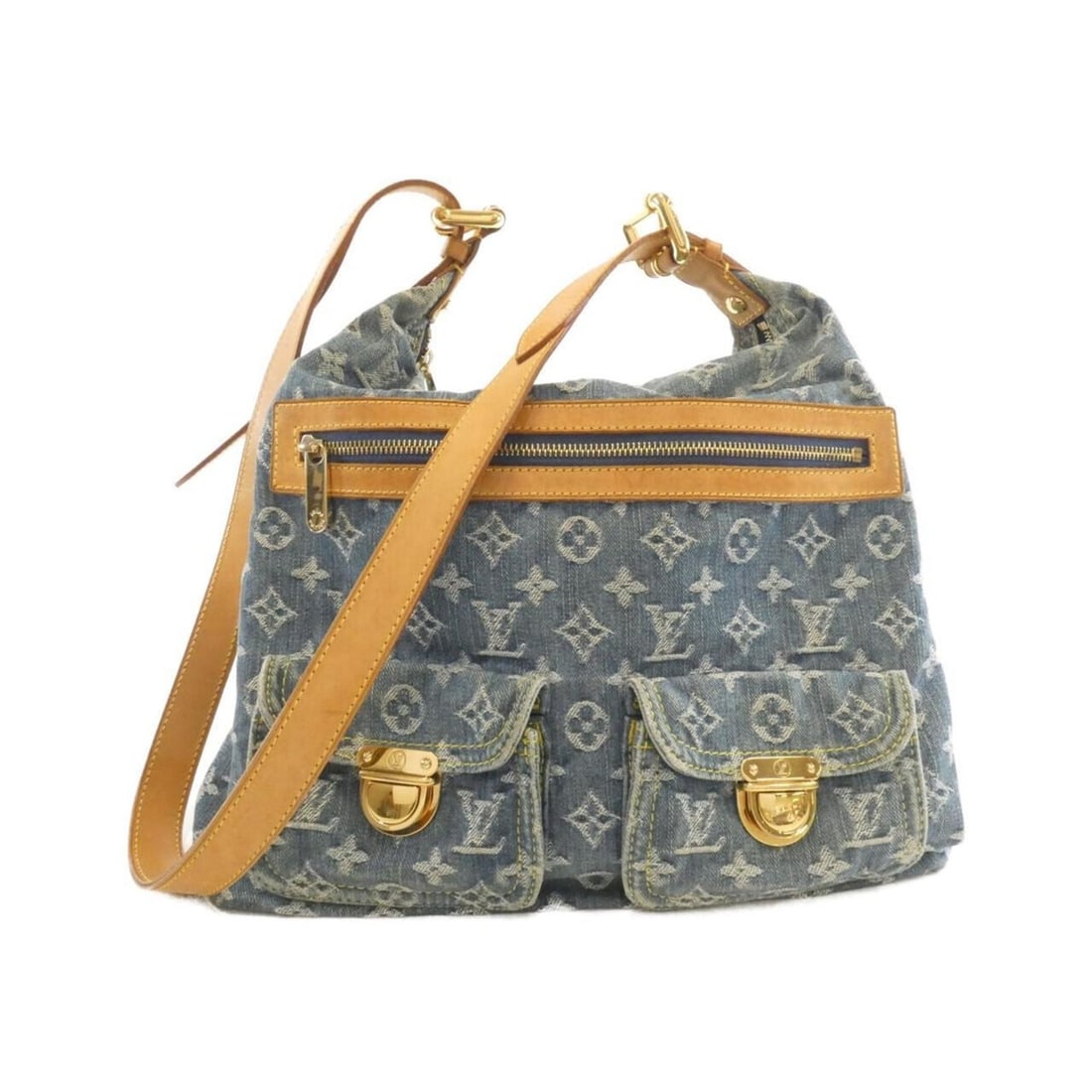 Louis Vuitton Monogram Denim Baggy GM M95048+J54316 Shoulder Bag: --- Catalog ---Category: SizeSize (HxWxD): 34cm x 32cm x 13cm / 13.38'' x 12.59'' x 5.11''Category: DesignType: Shoulder bagColor: BlueGender: WomenMaterial: Monogram Denim Hardware Color: