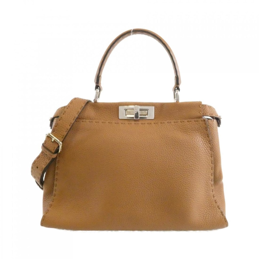 Fendi SELLERIA Peekaboo 8BN290 Q0J Handbag: --- Catalog ---Category: SizeSize (HxWxD): 24cm x 34cm x 12cm / 9.44'' x 13.38'' x 4.72''Category: DesignType: HandbagColor: BrownGender: WomenMaterial: Leather Hardware Color: SilverLeather/Fur