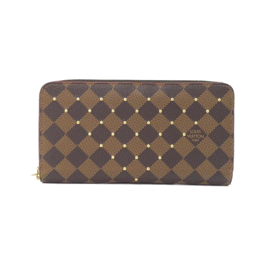 Louis Vuitton Damier (Studs) Zippy Wallet N60122: --- Catalog ---Category: SizeSize (HxWxD): 10cm x 19cm x 2cm / 3.93'' x 7.48'' x 0.78''Category: DesignType: Long wallet (bi-fold)Color: EbeneGender: WomenMaterial: Coated canvas Category: