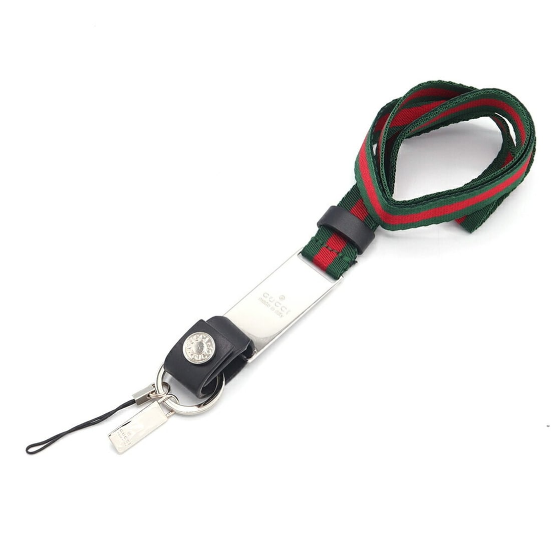 Gucci Neck Strap Sherry Line 039.2194 Green Red Canvas Leather Metal Keyring Keychain Women's Men's: --- Catalog ---Category: SizeSize (HxWxD): 77cm x 2cm / 30.31'' x 0.78''Category: DesignType: KeyringColor: Green, Red colorGender: Men,WomenMaterial: Canvas, Leather, MetalCategory: GeneralBrand: Guc