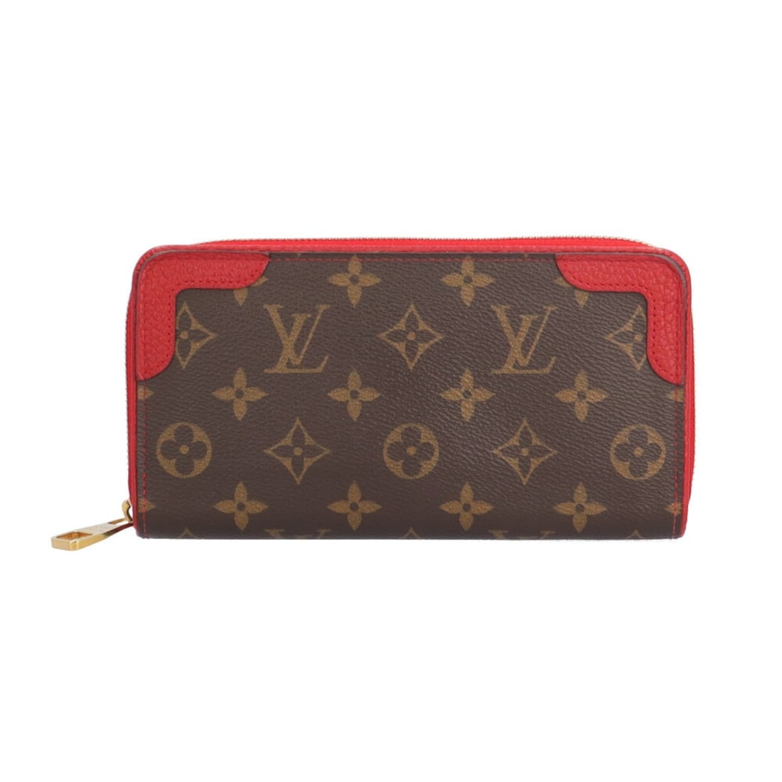 Louis Vuitton Zippy Wallet Monogram Retiro Long Canvas M61854 Women's LOUIS VUITTON Used: --- Catalog ---Category: SizeSize (HxWxD): 10cm x 19cm x 2.5cm / 3.93'' x 7.48'' x 0.98''Category: DesignType: Long wallet (bi-fold)Color: Brown, Red colorGender: WomenMaterial: Monogram Category: Gen