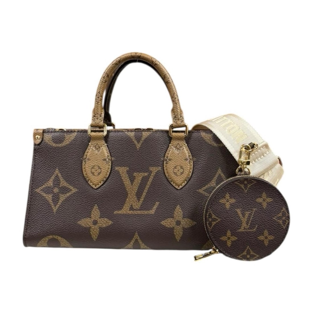 Louis Vuitton OnTheGo EW Monogram Reverse Canvas Shoulder Bag, M46653 Brown, Women's, Used, 2-way (1 of 11)