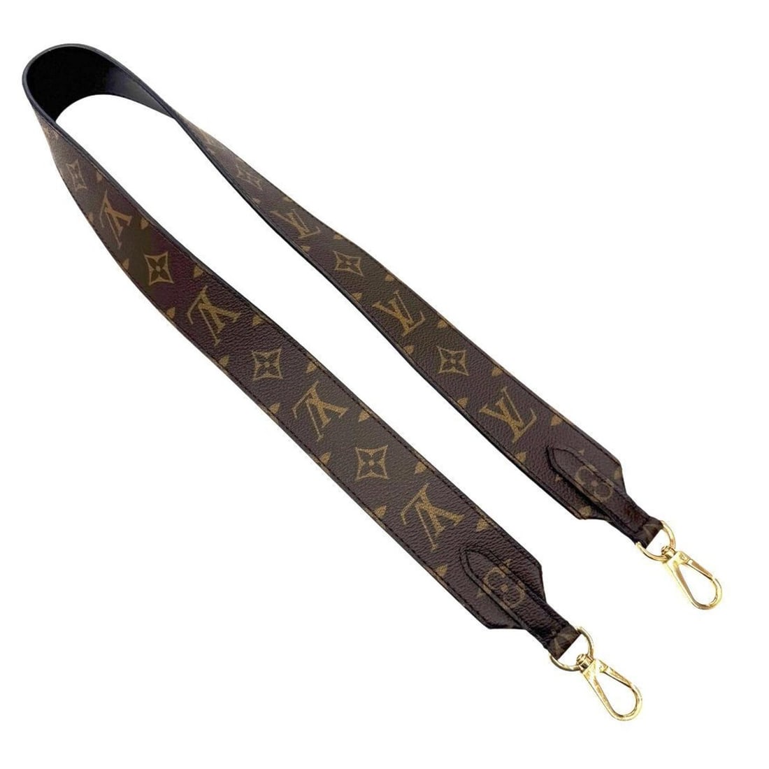 LOUIS VUITTON Louis Vuitton Monogram Shoulder Strap Brown Black Noir J02288 JJ1220 Women's Men's: --- Catalog ---Category: SizeSize (HxWxD): 97cm x 4cm / 38.18'' x 1.57''Category: DesignType: StrapColor: Black, BrownGender: Men,WomenMaterial: MonogramCategory: GeneralBrand: Louis Vuitton--- Item L