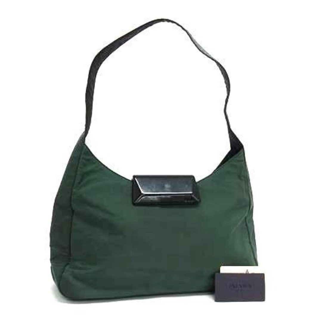 PRADA Prada Shoulder Bag B8422 Green Black Tessuto Nylon Women's: --- Catalog ---Category: SizeSize (HxWxD): 22.5cm x 32cm x 9cm / 8.85'' x 12.59'' x 3.54''Category: DesignType: Handbag, Shoulder bag, Tote bagColor: Black, GreenGender: WomenMaterial: Tessuto , Nylon