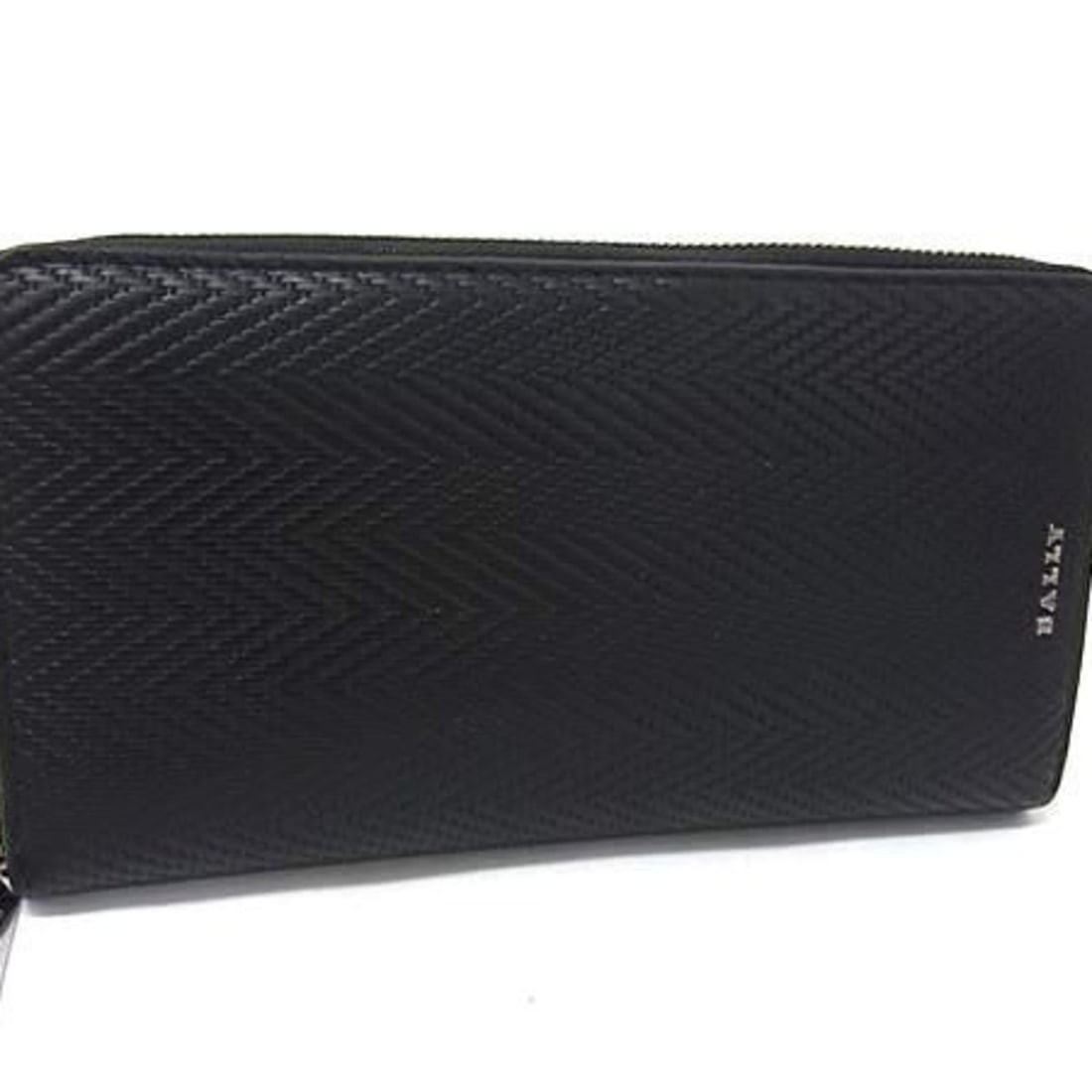 BALLY long wallet, black geometric leather, men's and women's, round wallet.: --- Catalog ---Category: SizeSize (HxWxD): 11.5cm x 20cm x 2.5cm / 4.52'' x 7.87'' x 0.98''Category: DesignType: Long wallet (bi-fold)Color: BlackGender: Men,Women,UnisexClosure: ZipperMaterial: Leath