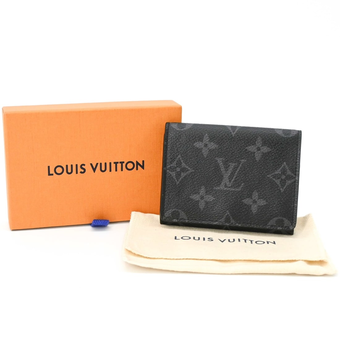LOUIS VUITTON Louis Vuitton Card Case Enveloppe Carte de Visite Monogram Eclipse Business Holder (1 of 13)