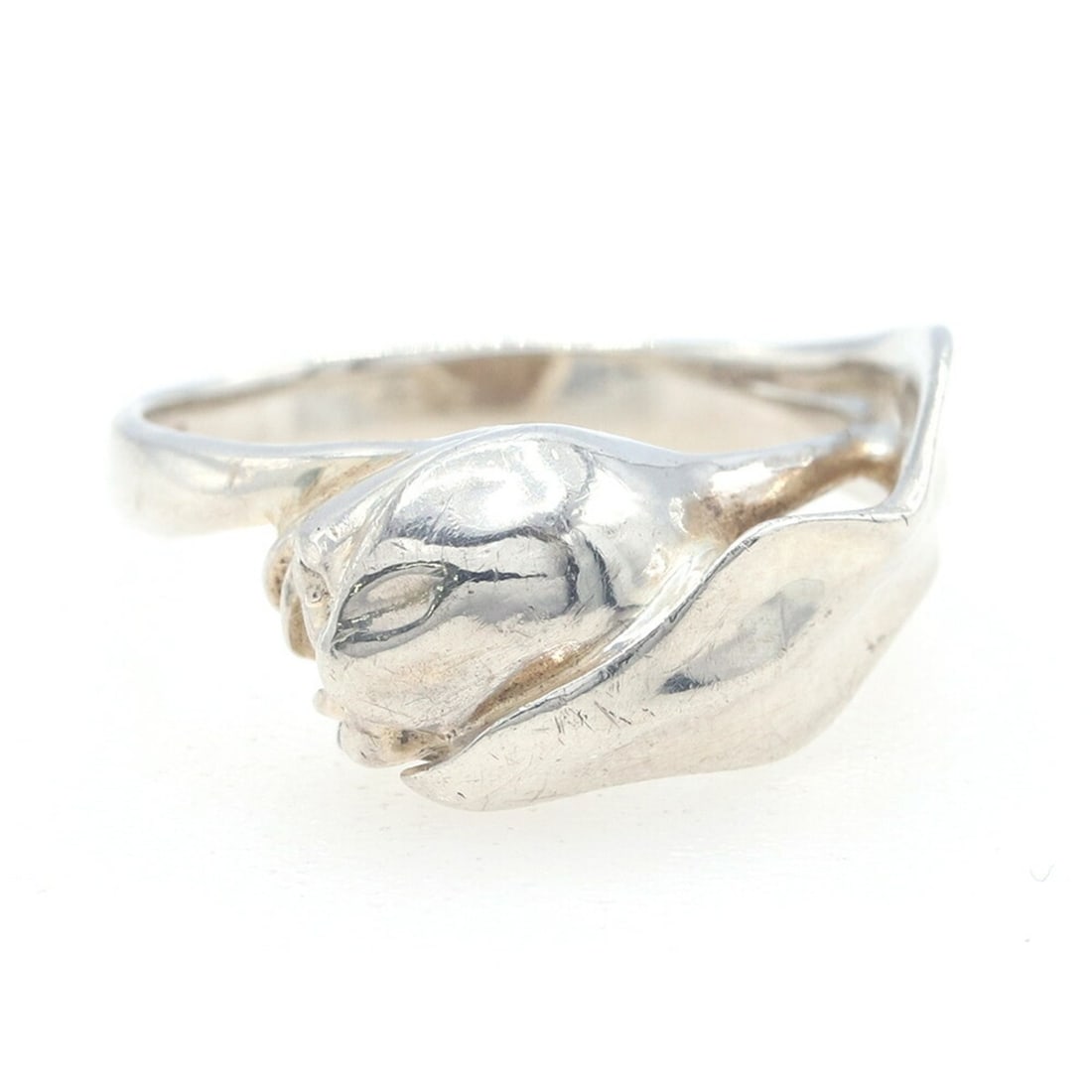 Tiffany & Co. Tulip Ring, Sterling Silver 925, US 5.5-6, JP, Flower Design, Women's TIFFANY CO. (1 of 10)