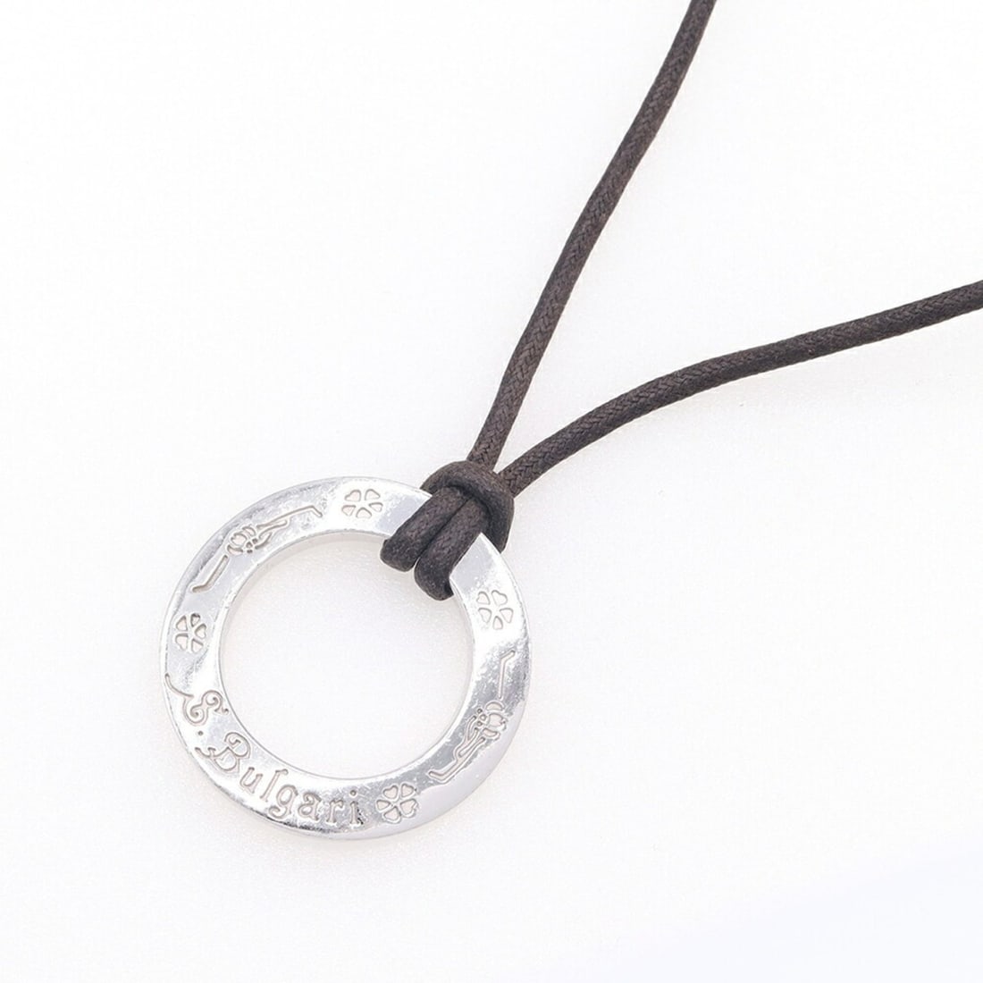 BVLGARI Necklace Save the Children 125th Anniversary Silver Dark Brown SV Sterling 925 Choker: --- Catalog ---Category: SizeNeck Circumference: 63 cm / 24.8''Category: DesignColor: Dark brown, SilverGender: Men,WomenMaterial: Sterling silver 925Pendant Type: PendantNecklace Type: NecklaceCatego