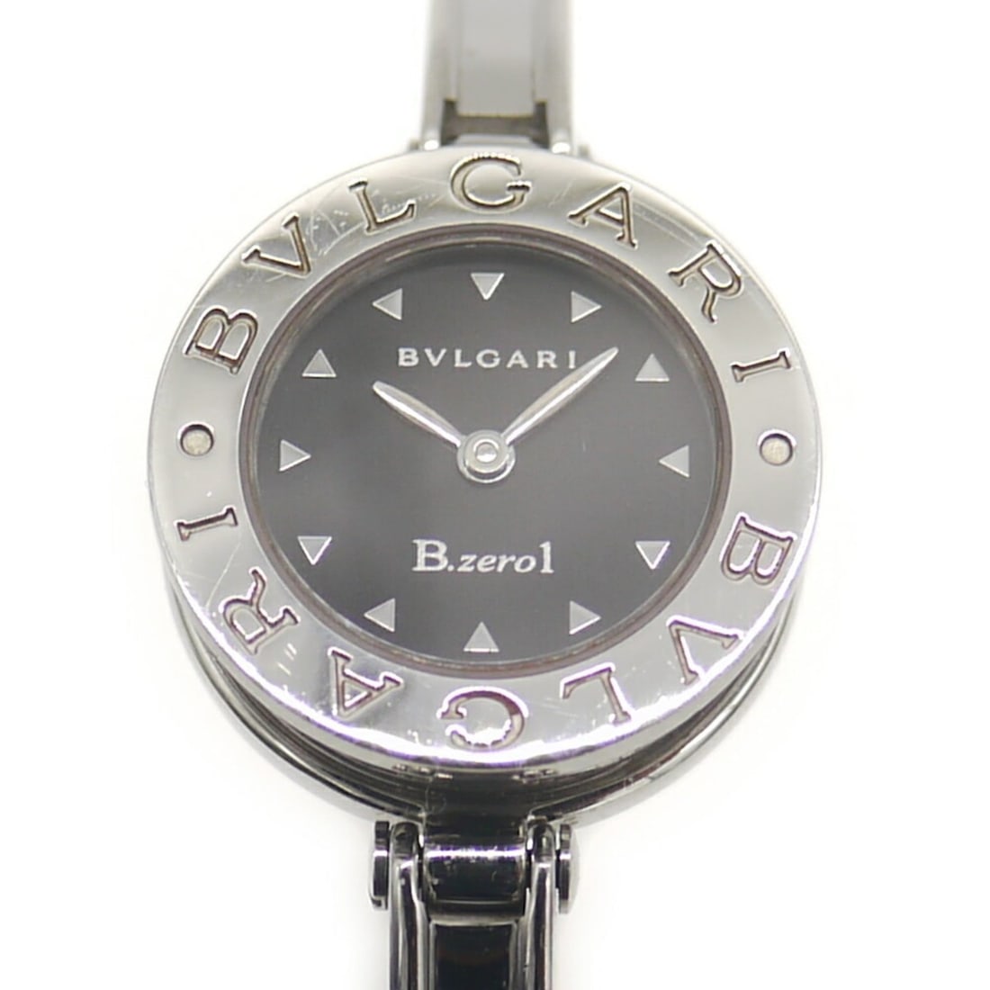 BVLGARI B-zero1 Quartz Ladies Watch, Black Dial, BZ22S: --- Catalog ---Category: SizeWrist Size: 15cm / 5.9''Case Diameter: 22.2mm / 0.87''Category: DesignType: WristwatchGender: WomenColor (Dial): BlackMaterial (Band): Stainless steelMaterial (Case):