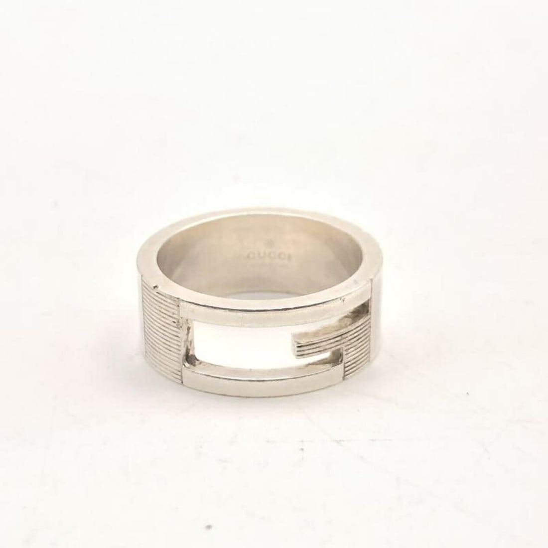 GUCCI G Ring, Silver, Size #15 - 2