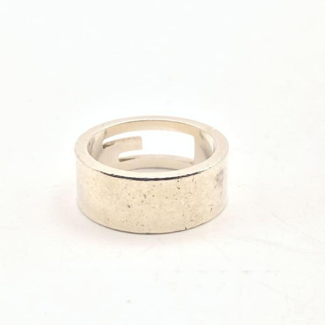 GUCCI G Ring, Silver, Size #15 - 4