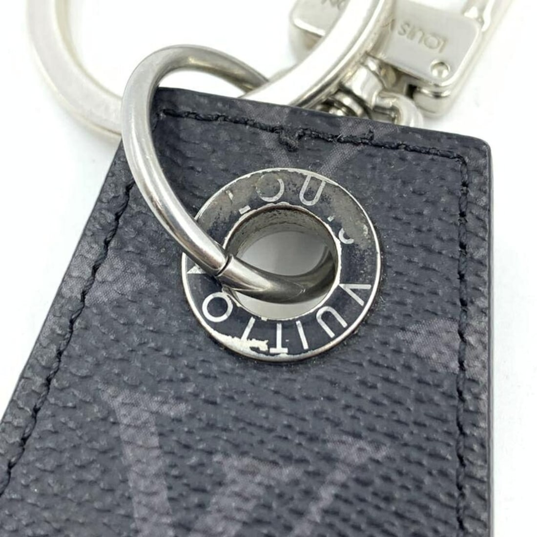 LOUIS VUITTON Monogram Eclipse Enchappé Keyring - 5