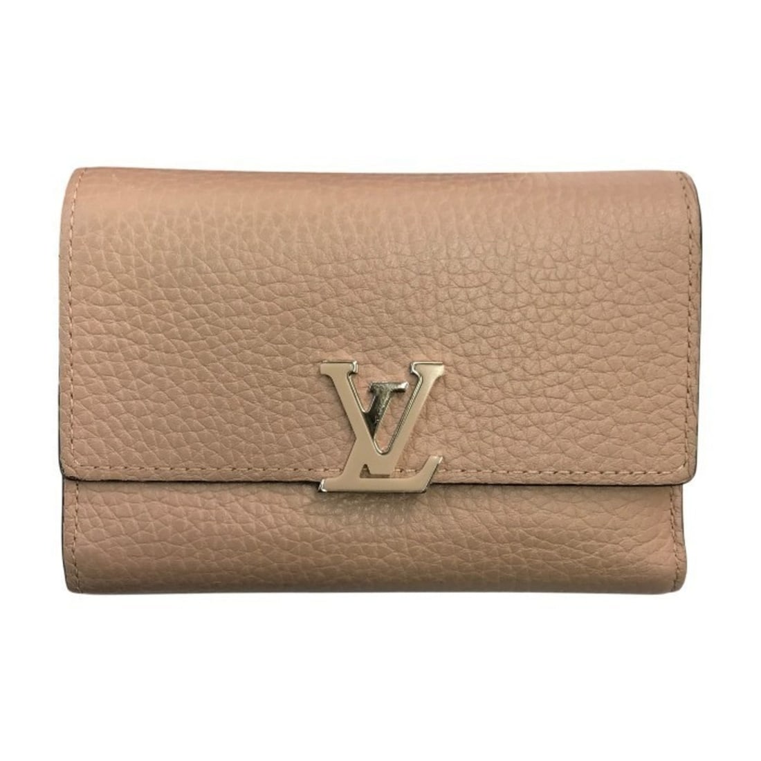LOUIS VUITTON Louis Vuitton Portefeuille Capucines Compact Wallet for Women Magnolia M62156 T1: --- Catalog ---Category: SizeSize (HxWxD): 9.5cm x 13.5cm x 2cm / 3.74'' x 5.31'' x 0.78''Category: DesignType: Wallet (tri-fold)Color: Magnolia, PinkGender: WomenCategory: GeneralMPN: M62156Brand: