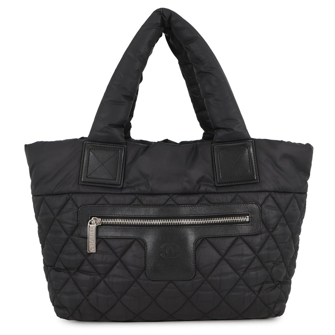 Chanel Coco Cocoon Tote Bag, Mark Matelassé Small PM, Nylon, A48610, Black, Handbag, Women's,: --- Catalog ---Category: SizeSize (HxWxD): 24.5cm x 42cm x 13cm / 9.64'' x 16.53'' x 5.11''Category: DesignType: Handbag, Tote bagColor: BlackGender: WomenMaterial: Nylon Category: GeneralMPN: A48610B