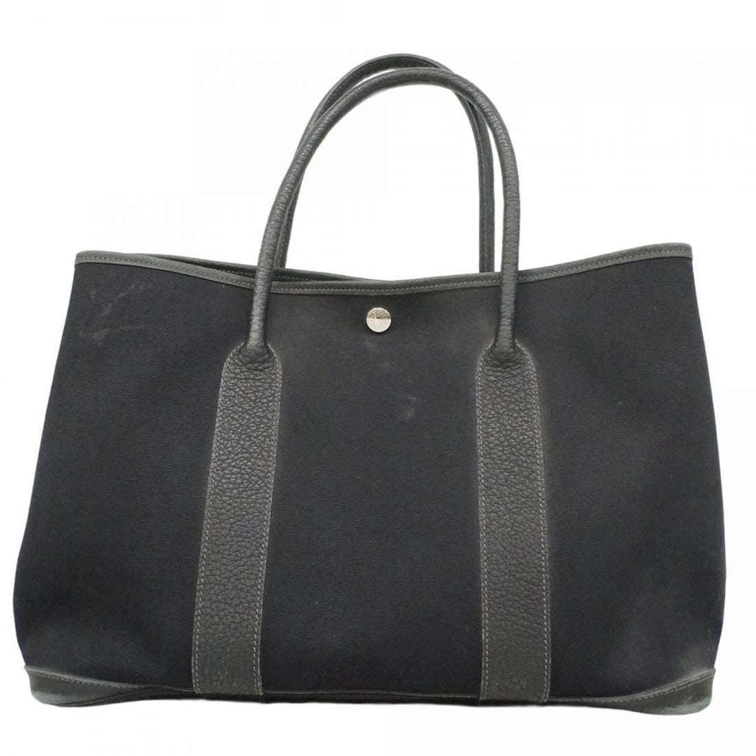 Hermes Garden PM Tote Bag, Toile Officier, Black, ?I stamp, Women's (1 of 16)