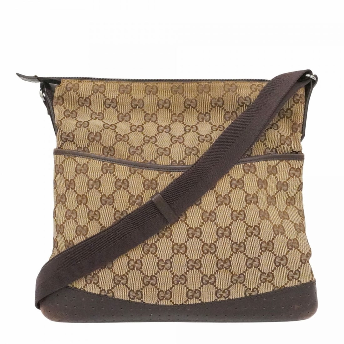 Gucci Shoulder Bag GG Canvas 145857 Brown Women's: --- Catalog ---Category: SizeSize (HxWxD): 29cm x 31cm x 1.5cm / 11.41'' x 12.2'' x 0.59''Category: DesignType: Shoulder bagColor: BrownGender: WomenMaterial: Canvas Hardware Color: SilverCategory: Ge