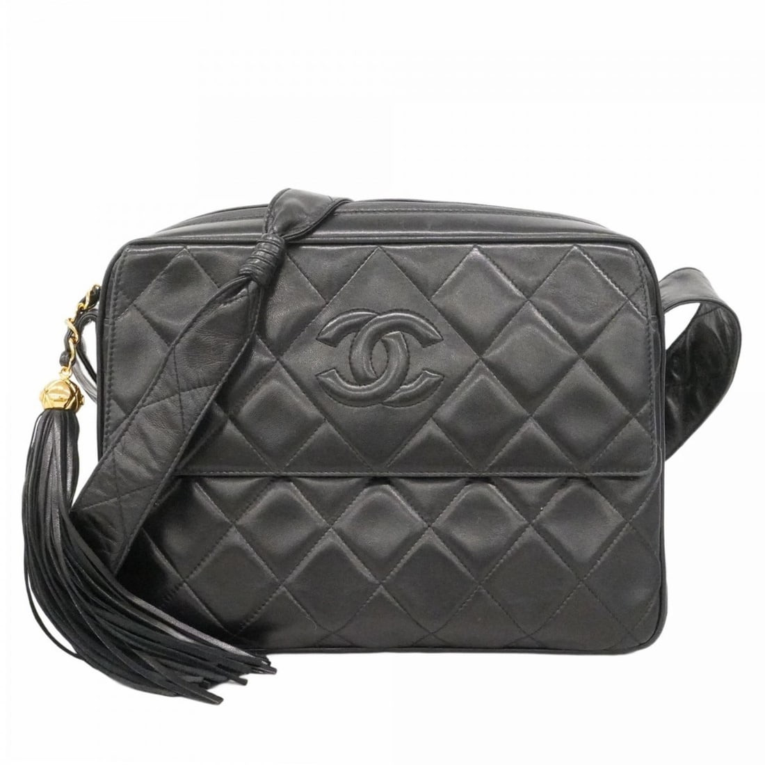 Chanel Matelassé Shoulder Bag, Lambskin, Black, Women's (1 of 15)