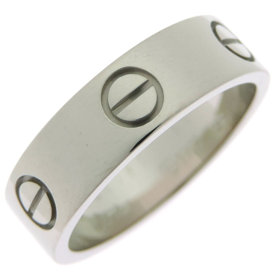 Cartier Love #55 Women's/Men's Ring B4022600 750 White Gold: --- Catalog ---Category: SizeJP Size: 14.5US Size: 7Category: DesignType: Band ringGender: Men,WomenMaterial: White gold (18K)Category: GeneralMPN: B4022600Brand: Cartier--- Item List ---Section: Cond