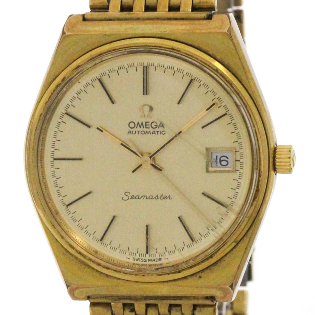 OMEGA Seamaster Cal 1012 Gold Plated Automatic Mens Watch 166.0203 (1 of 10)