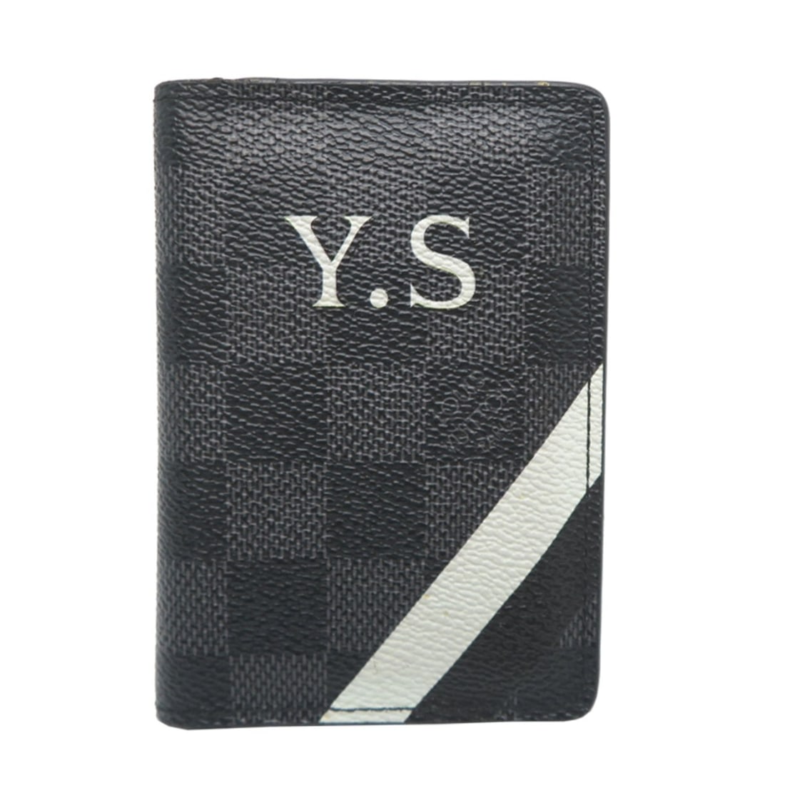 Louis Vuitton Organizer de Poche (with initials 'Y.S') - Men's Business Card Holder/Card Case Damier: --- Catalog ---Category: DesignType: Card caseColor: BlackGender: MenMaterial: Damier Graphite Category: GeneralBrand: Louis VuittonCountry of Origin: FranceCategory: Physical PropertiesSize (HxWxD):