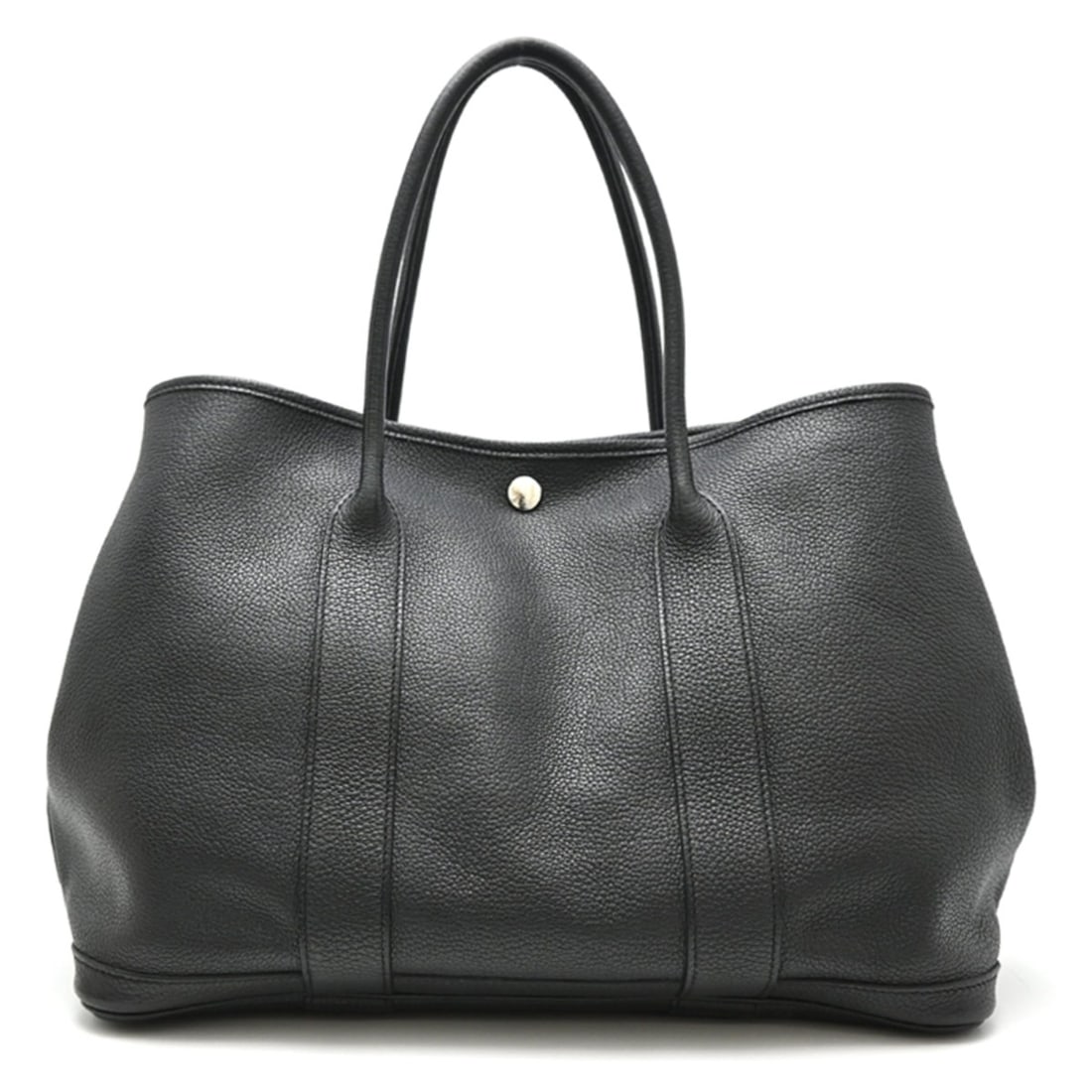 Hermes Garden Party PM, ?O stamp, 2011 model, women's/men's tote bag, Negonda Noir (black).: --- Catalog ---Category: SizeSize (HxWxD): 26.5cm x 36cm x 17cm / 10.43'' x 14.17'' x 6.69''Category: DesignType: Tote bagColor: Black, NoirGender: Men,WomenMaterial: Negonda leather Category: General