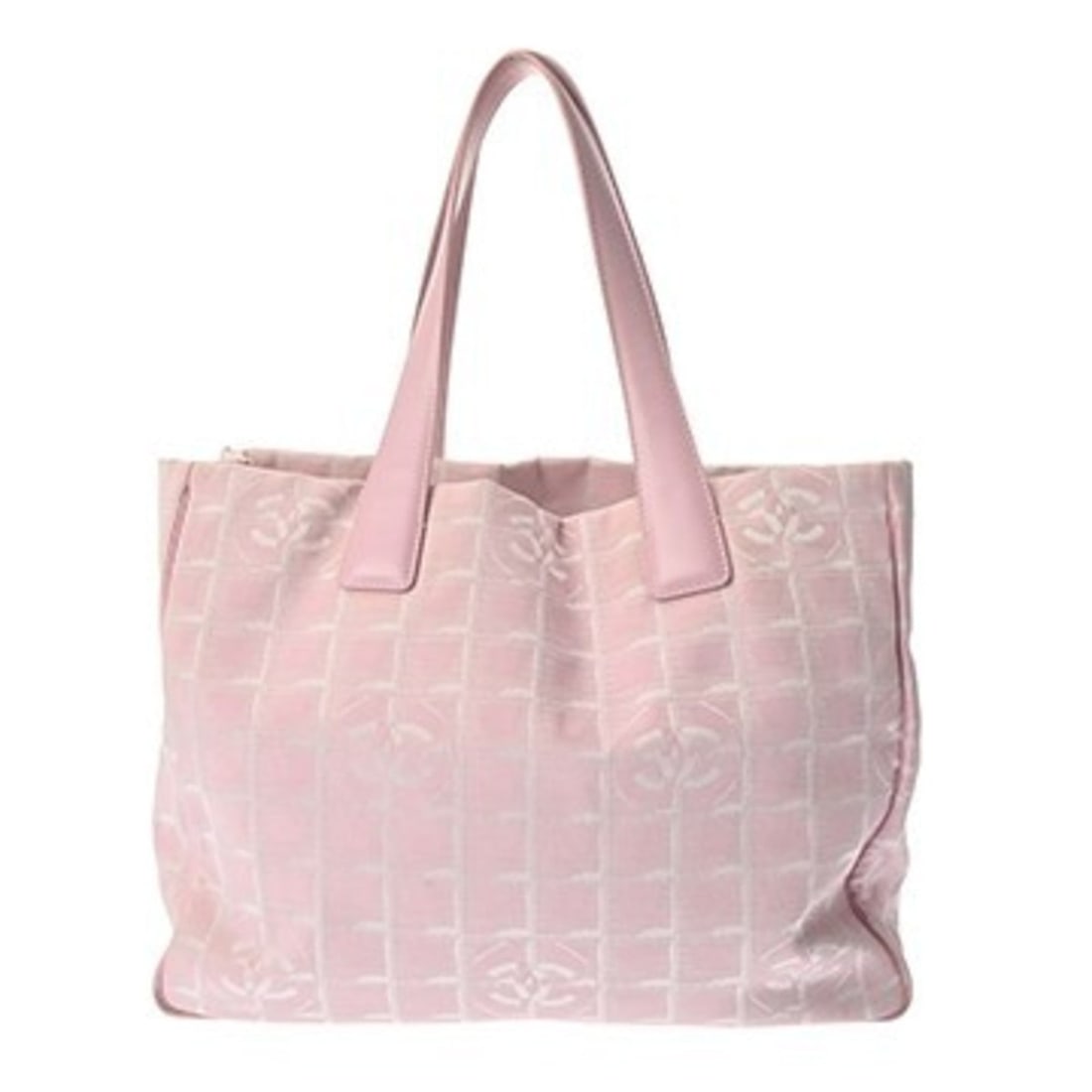 CHANEL Chanel New Travel Line Tote MM Pink A15991 Women's Nylon Handbag A Rank Used Ginzo: --- Catalog ---Category: SizeSize (HxWxD): 27cm x 34.5cm x 15cm / 10.62'' x 13.58'' x 5.9''Category: DesignType: HandbagColor: PinkGender: WomenMaterial: Nylon Hardware Color: Matte goldCategory: Gene