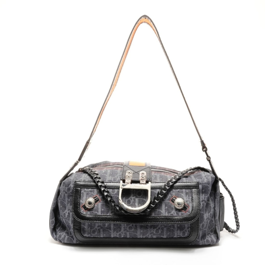 Christian Dior denim canvas Trotter one-shoulder shoulder bag in navy: --- Catalog ---Category: SizeSize (HxWxD): 13cm x 30cm x 11cm / 5.11'' x 11.81'' x 4.33''Category: DesignType: Shoulder bagColor: NavyGender: WomenCategory: GeneralBrand: Christian DiorCountry of Orig