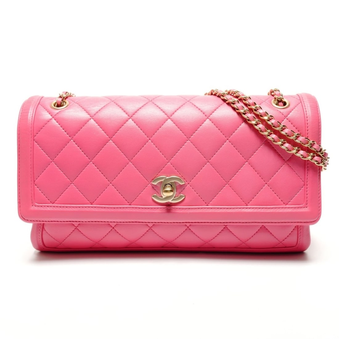 CHANEL Matelasse Chain Shoulder Bag, Pink, WS27268: --- Catalog ---Category: SizeSize (HxWxD): 15cm x 26cm x 5cm / 5.9'' x 10.23'' x 1.96''Category: DesignType: Shoulder bagColor: PinkGender: WomenCategory: GeneralBrand: ChanelCountry of Origin: