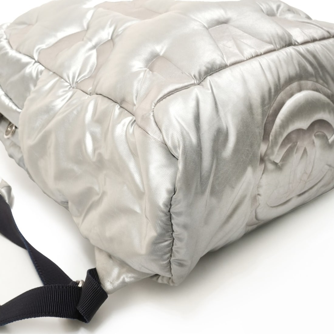 CHANEL Logo Padded Backpack/Daypack, Silver, WS26103 - 5