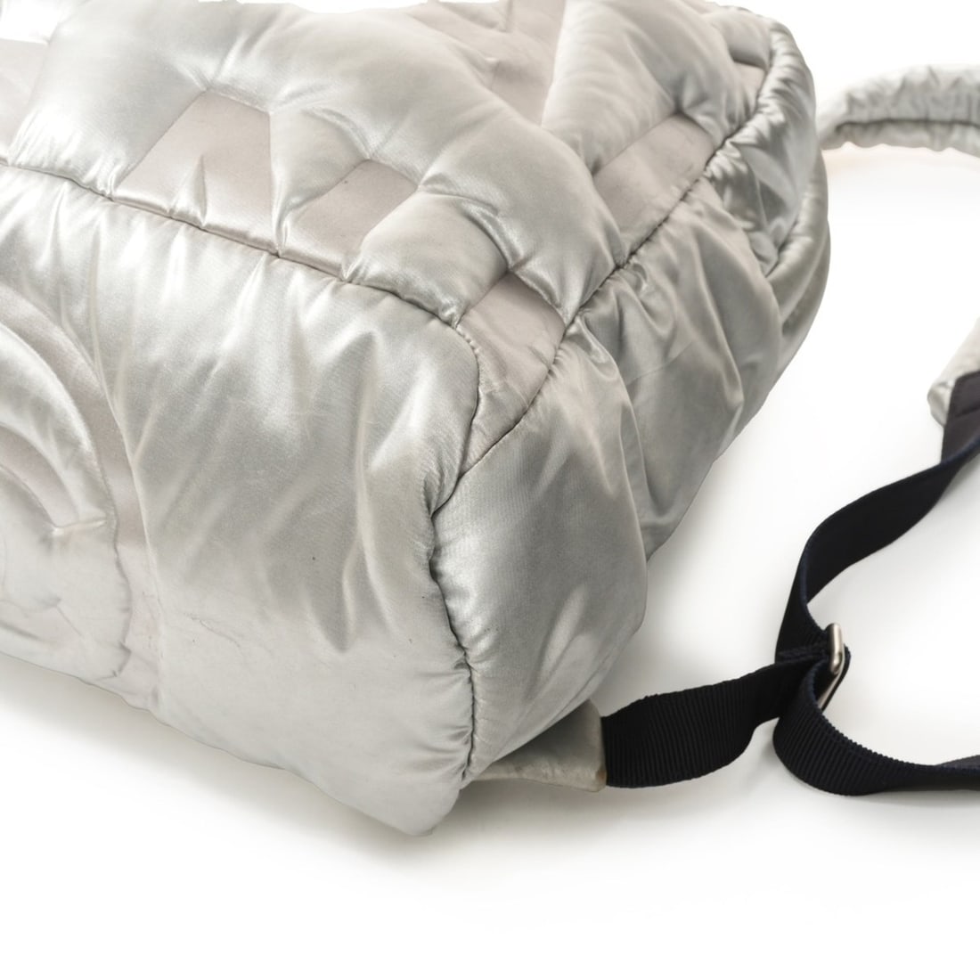 CHANEL Logo Padded Backpack/Daypack, Silver, WS26103 - 6