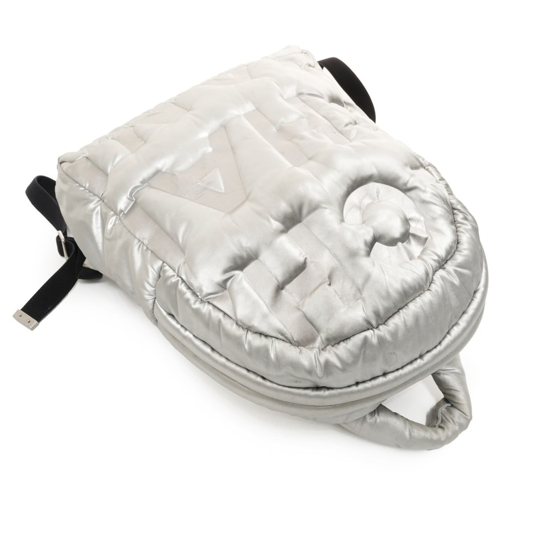 CHANEL Logo Padded Backpack/Daypack, Silver, WS26103 - 8