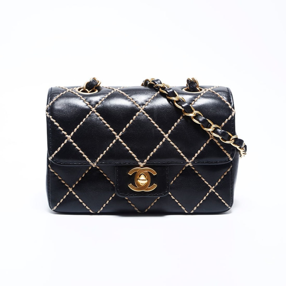 CHANEL Wild Stitch Mini Matelasse 15cm Shoulder Bag, Black, WS9948: --- Catalog ---Category: SizeSize (HxWxD): 11cm x 16cm x 6cm / 4.33'' x 6.29'' x 2.36''Category: DesignType: Shoulder bagColor: BlackGender: WomenCategory: GeneralBrand: ChanelCountry of Origin: Franc