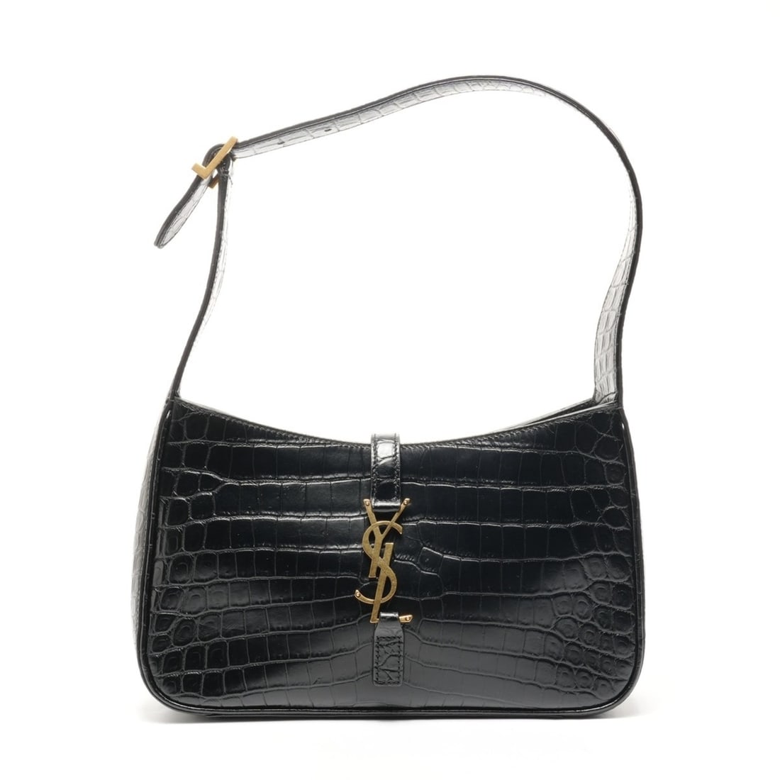 Yves Saint Laurent LE 5 A 7 Embossed Leather One-Shoulder Hobo Bag in Black: --- Catalog ---Category: SizeSize (HxWxD): 14.5cm x 24cm x 6cm / 5.7'' x 9.44'' x 2.36''Category: DesignType: Shoulder bagColor: BlackGender: WomenCategory: GeneralBrand: Yves Saint LaurentCountry of