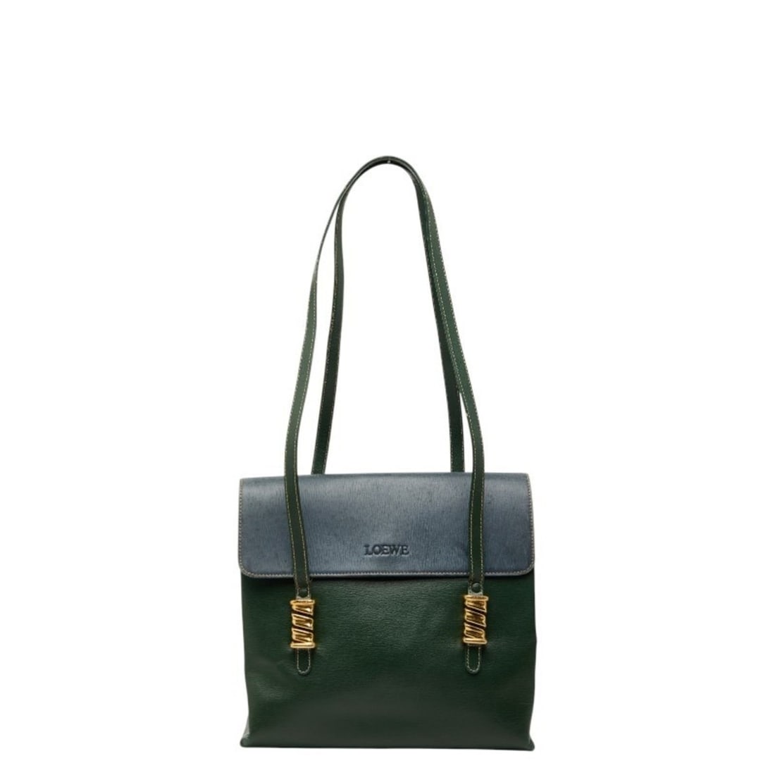 Loewe Velázquez Logo Handbag, Green and Gray Leather, Women's LOEWE: --- Catalog ---Category: SizeSize (HxWxD): 26.5cm x 27.5cm x 11cm / 10.43'' x 10.82'' x 4.33''Category: DesignType: HandbagColor: Gray, GreenGender: WomenMaterial: Leather Category: GeneralBrand: Loew
