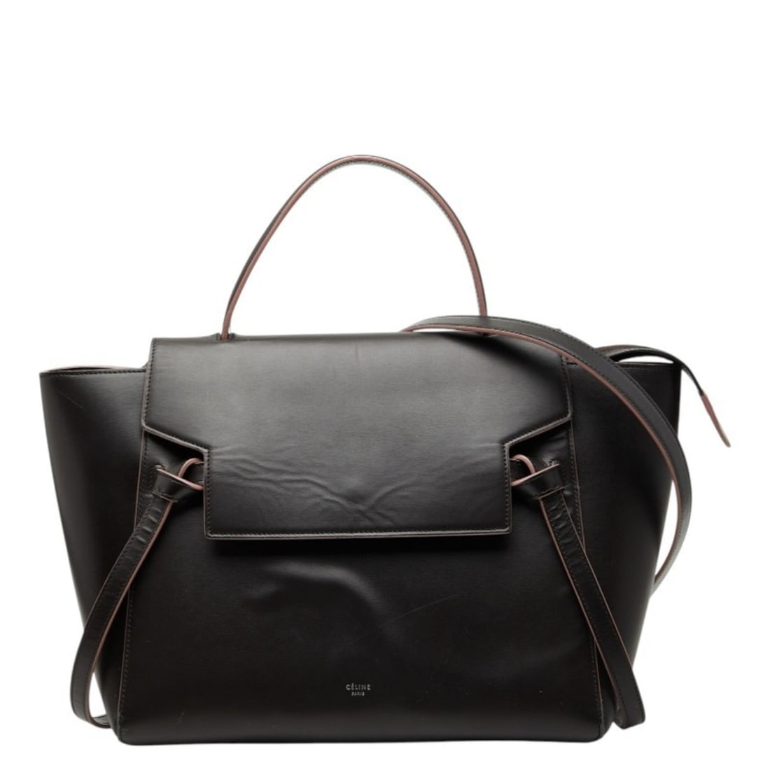 Celine Belt Bag, Handbag, Shoulder 2-Way, Dark Brown/Pink Leather, Women's CELINE (1 of 14)