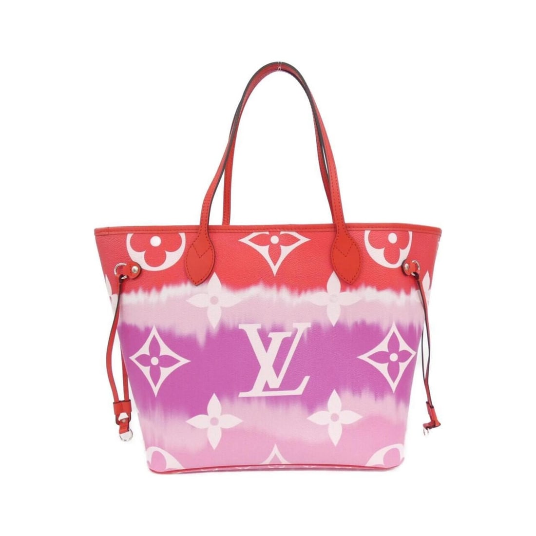 Louis Vuitton LV Escale Neverfull MM M45127 Handbag: --- Catalog ---Category: SizeSize (HxWxD): 29cm x 46cm x 17cm / 11.41'' x 18.11'' x 6.69''Category: DesignType: Handbag, PouchColor: RougeGender: WomenMaterial: Coated canvas Hardware Color: SilverCat