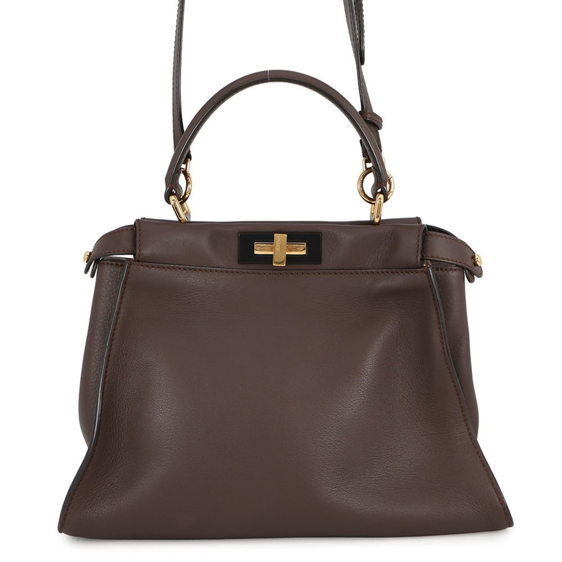 Fendi Peekaboo I.U Medium Handbag 8BN321 FENDI 2-way Shoulder Bag: --- Catalog ---Category: SizeSize (HxWxD): 25cm x 34cm x 13cm / 9.84'' x 13.38'' x 5.11''Category: DesignType: Handbag, Shoulder bagColor: BrownGender: WomenMaterial: Leather Category: GeneralMPN: 8BN