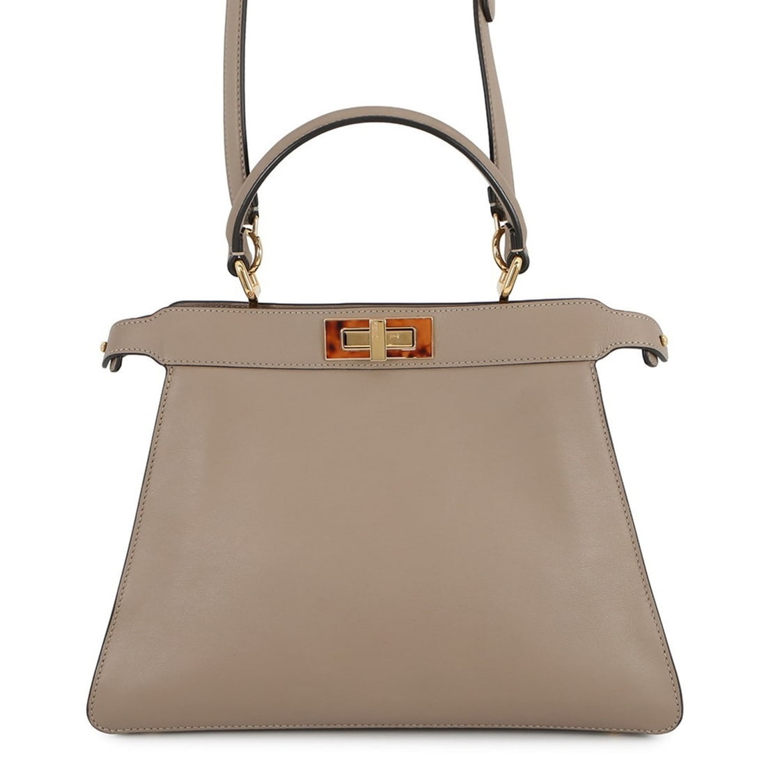 Fendi Peekaboo I.U Medium Handbag 8BN321 FENDI 2-way Shoulder Bag: --- Catalog ---Category: SizeSize (HxWxD): 24cm x 30.5cm x 12cm / 9.44'' x 12'' x 4.72''Category: DesignType: Handbag, Shoulder bagColor: GrayGender: WomenMaterial: Leather Category: GeneralMPN: 8BN32