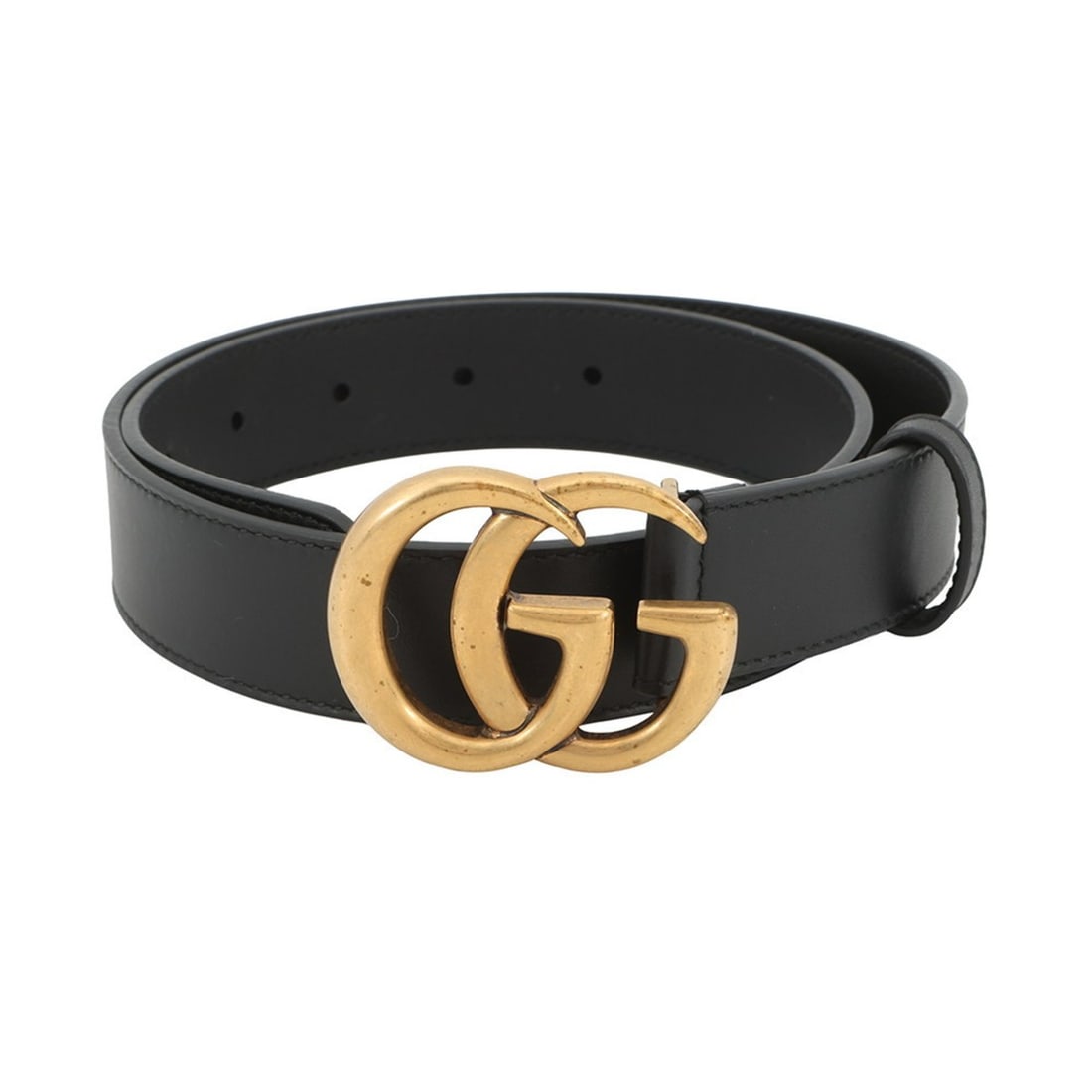 Gucci Double G Leather Belt, Size 70, 414516, GUCCI Black, Women's,: --- Catalog ---Category: SizeLength: 66cm - 76cm / 25.98'' - 29.92''Category: DesignType: Standard beltColor: BlackGender: WomenMaterial (Strap): Leather Category: GeneralMPN: 414516Brand: GucciCountr