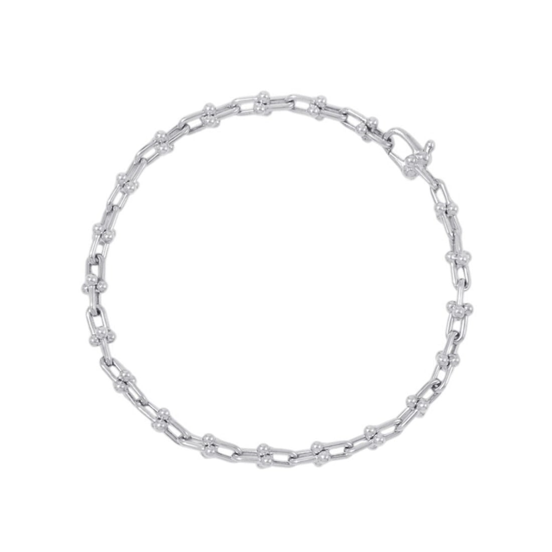 Tiffany & Co. Hardware Micro Link Bracelet, Medium Size, SV925 Silver, 60417059.: --- Catalog ---Category: SizeLength: 16cm / 6.29''Category: DesignType: Charm braceletColor: SilverGender: WomenMaterial: Silver 925Category: GeneralMPN: 60417059Brand: TiffanyCountry of Origin: Italy