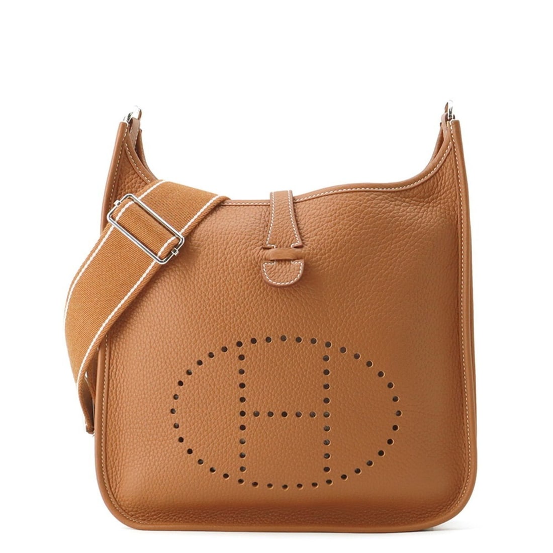 Hermes Evelyne 3 PM Shoulder Bag, Gold, Taurillon Clemence Leather, K Stamp. Evelyne, Handbag,: --- Catalog ---Category: SizeSize (HxWxD): 29cm x 29cm x 8cm / 11.41'' x 11.41'' x 3.14''Category: DesignType: Handbag, Shoulder bagColor: GoldGender: WomenMaterial: Taurillon clemence leather