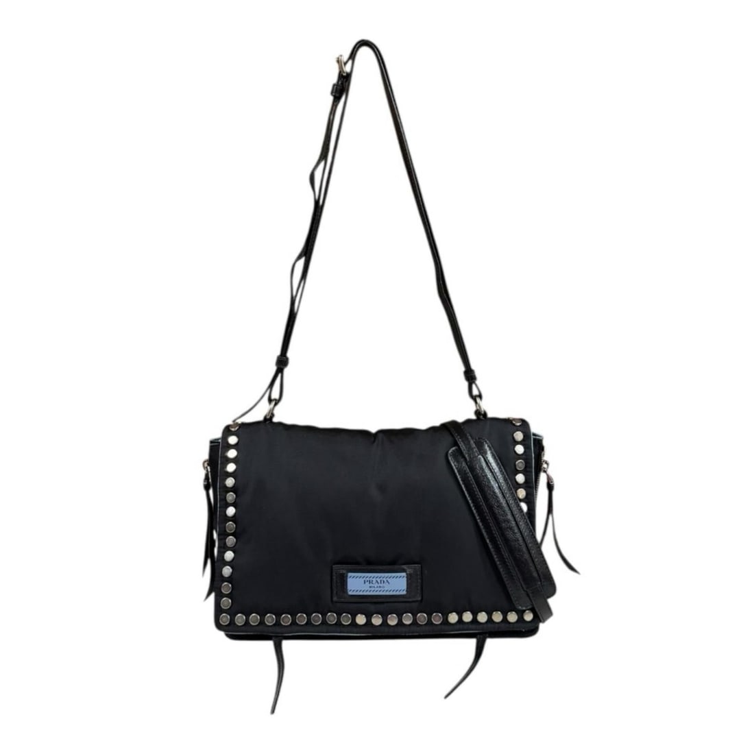 Prada Etiquette Shoulder Bag, Nylon 1BD081, Black, Women's, Used, 2-way: --- Catalog ---Category: SizeSize (HxWxD): 18cm x 27cm x 14cm / 7.08'' x 10.62'' x 5.51''Category: DesignType: Shoulder bagColor: Astrale, BlackGender: WomenMaterial: Nylon Category: GeneralBrand: Pra