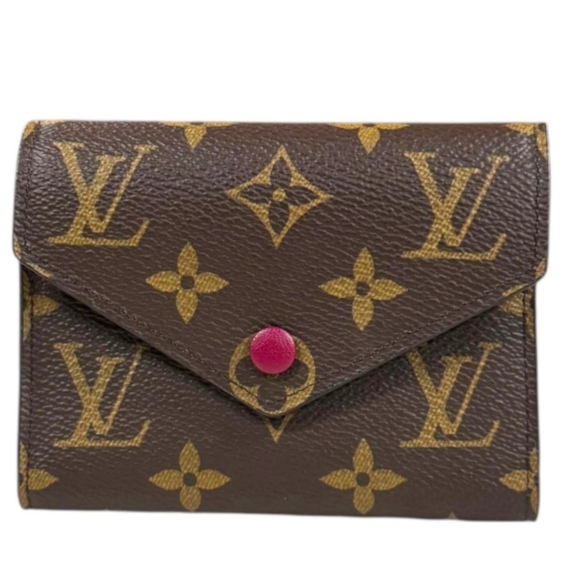 Louis Vuitton Portefeuille Victorine Monogram Long Wallet, Canvas M41938, Women's, Pre-owned.: --- Catalog ---Category: SizeSize (HxWxD): 9cm x 12cm x 2cm / 3.54'' x 4.72'' x 0.78''Category: DesignType: Long wallet (tri-fold)Color: BrownGender: WomenHandmade: YesMaterial: Monogram , Canvas Cate