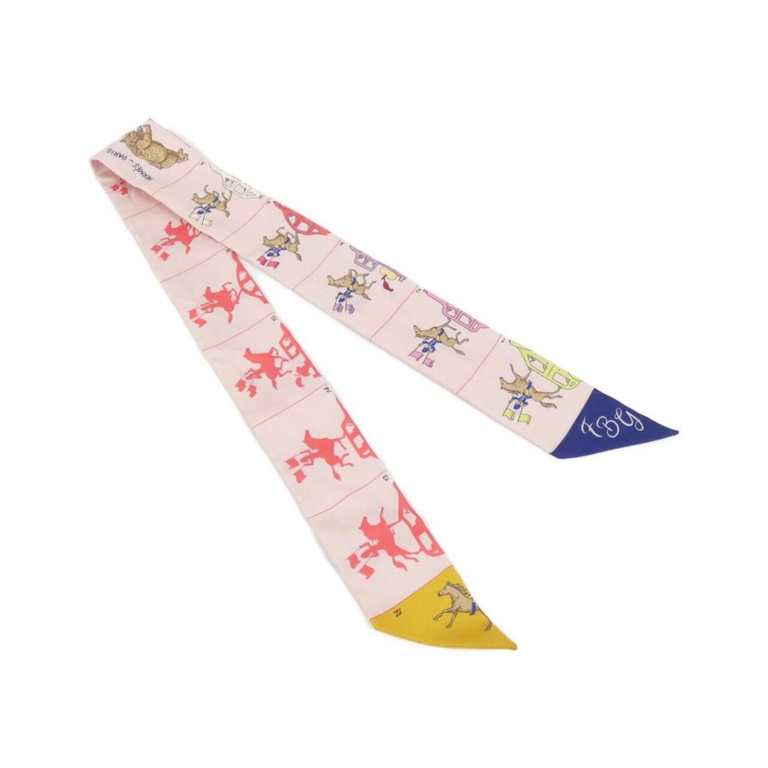 Hermes PARADE Twilly 064150S Scarf Muffler: --- Catalog ---Category: SizeSize (LxW): 86cm x 5cm / 33.85'' x 1.96''Category: DesignType: ScarfColor: PinkGender: WomenMaterial: Silk Category: GeneralMPN: 064150SBrand: Hermes--- Item List ---Secti