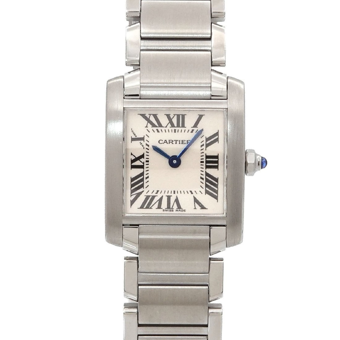 Cartier Tank Francaise SM W51008Q3 Women's Watch, Ivory, Quartz Watch: --- Catalog ---Category: SizeWrist Size: 17cm / 6.69''Case Diameter: 20mm / 0.79''Category: DesignType: WristwatchGender: WomenColor (Dial): IvoryMaterial (Band): Stainless steelMaterial (Case): Stain