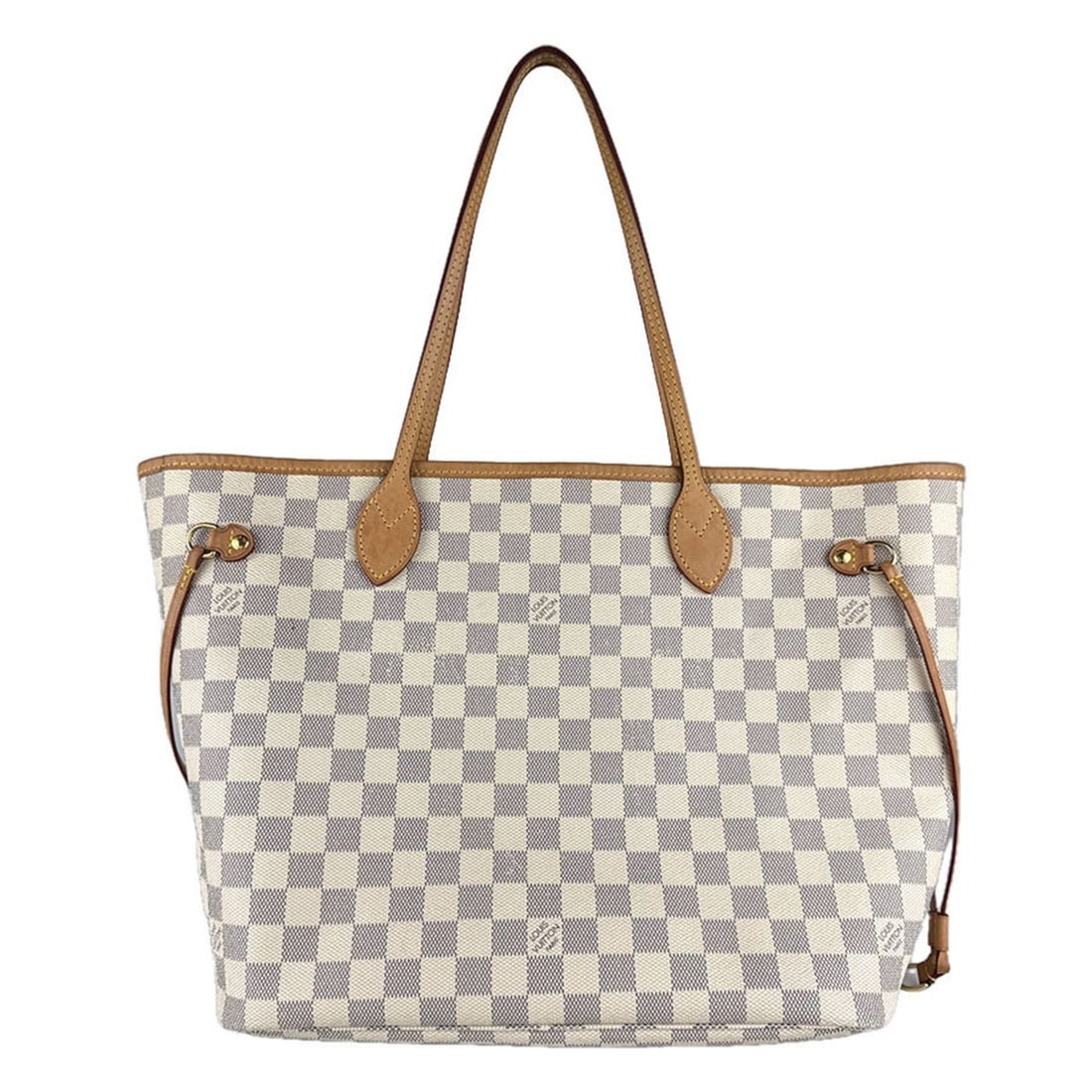 Louis Vuitton LOUIS VUITTON Damier Azur Neverfull MM Handbag, Canvas, Rose Ballerine, Women's,: --- Catalog ---Category: SizeSize (HxWxD): 29cm x 32cm x 16cm / 11.41'' x 12.59'' x 6.29''Category: DesignType: Handbag, PouchColor: Rose ballerineGender: WomenMaterial: Damier Azur Category: GeneralM