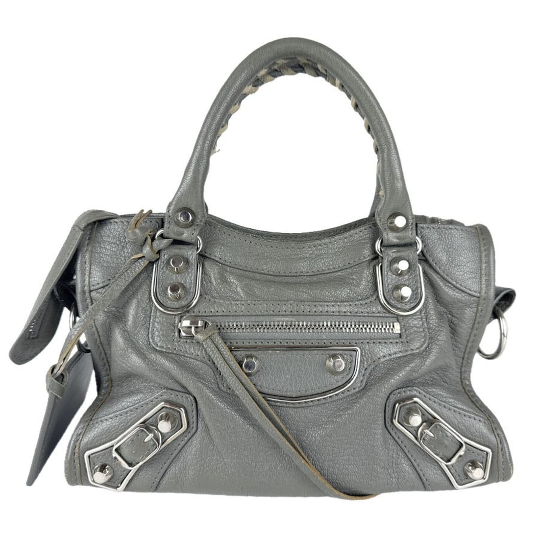 Balenciaga BALENCIAGA Handbag Shoulder Bag Classic Metallic Edge Mini City Leather Grey Women's: --- Catalog ---Category: SizeSize (HxWxD): 14cm x 24cm x 7cm / 5.51'' x 9.44'' x 2.75''Category: DesignType: Handbag, Shoulder bagColor: GrayGender: WomenMaterial: Leather Category: GeneralMPN: 390160