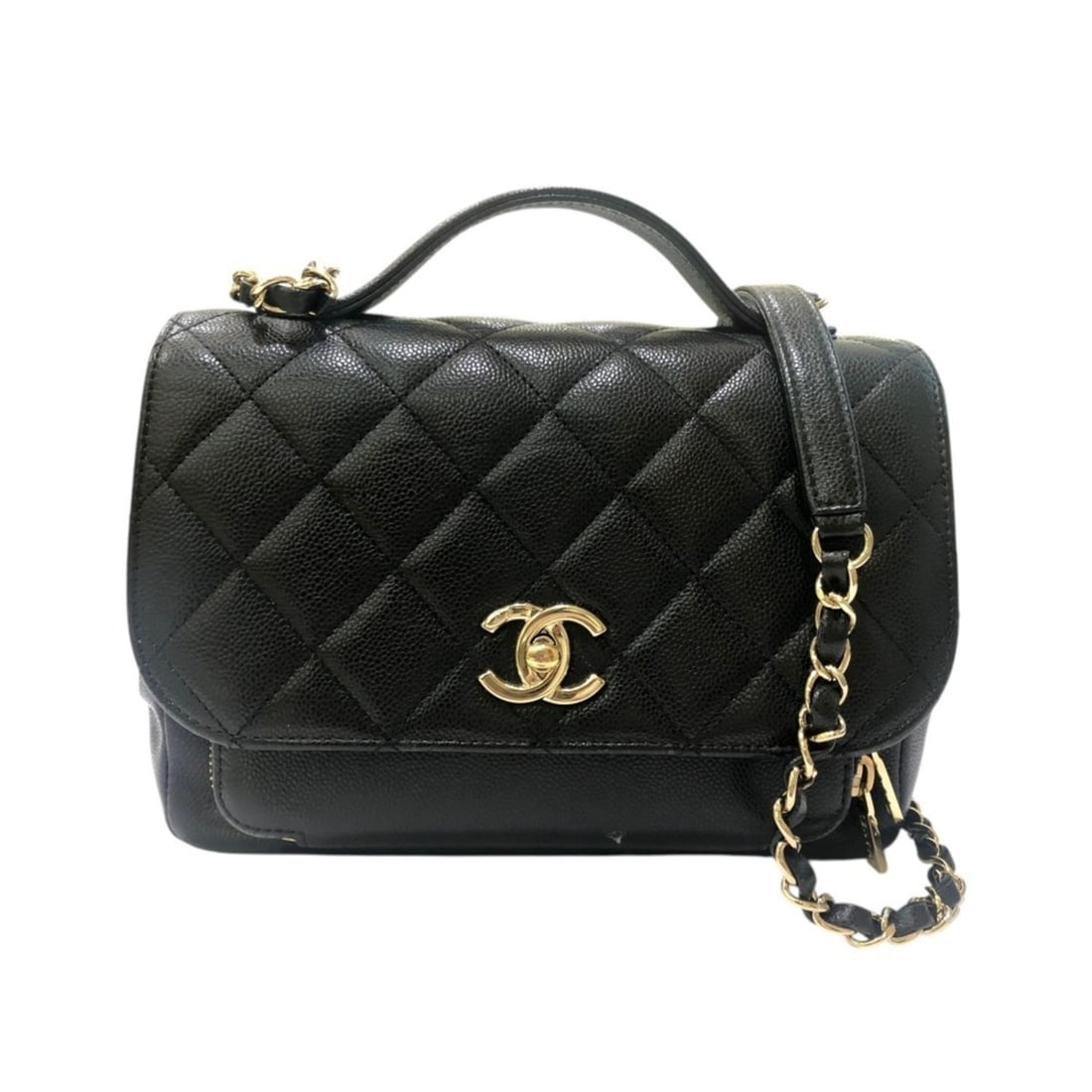 CHANEL A93749 Business Affinity 2-Way Bag Shoulder Caviar Leather Women's Black (1 of 18)