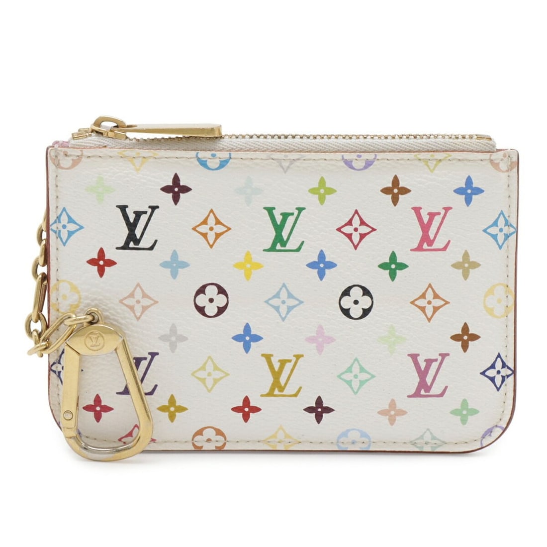 LOUIS VUITTON Louis Vuitton Monogram Multicolor Pochette Cle Wallet/Coin Purse Coin Wallet Case: --- Catalog ---Category: SizeSize (HxWxD): 9cm x 13cm / 3.54'' x 5.11''Category: DesignType: Coin purse/coin caseColor: Blanc, Multi-color, WhiteGender: WomenMaterial: Monogram Multicolore Outer Pocke