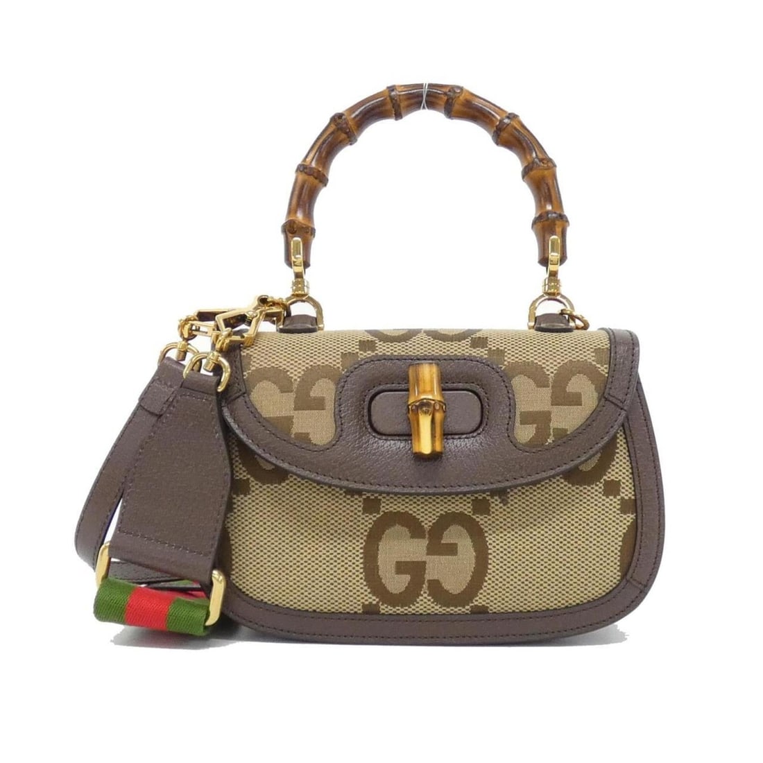 Gucci BAMBOO 1947 675797 UKMDT Handbag: --- Catalog ---Category: SizeSize (HxWxD): 14cm x 22cm x 7cm / 5.51'' x 8.66'' x 2.75''Category: DesignType: HandbagColor: Brown, CamelGender: Men,WomenMaterial: GG canvas , Leather Hardware Color: